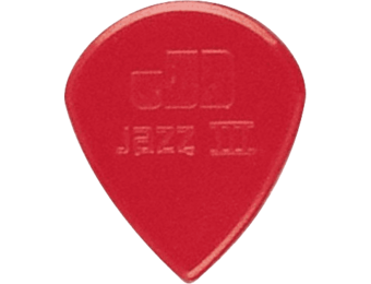 Dunlop Nylon Jazz III Plectrum (Rood, 6 stuks)