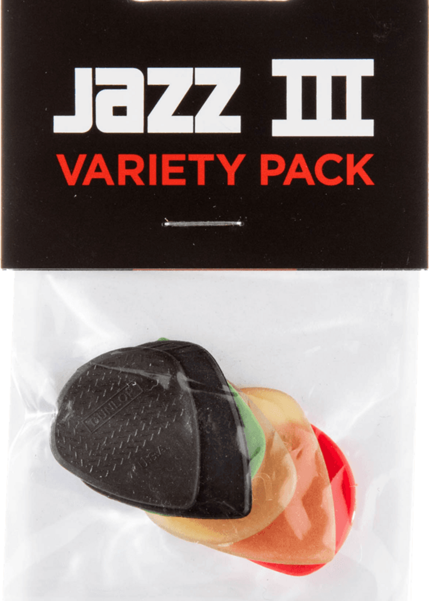 Dunlop Dunlop PVP101 Jazz III Variety Pack Plectrum (6 stuks)
