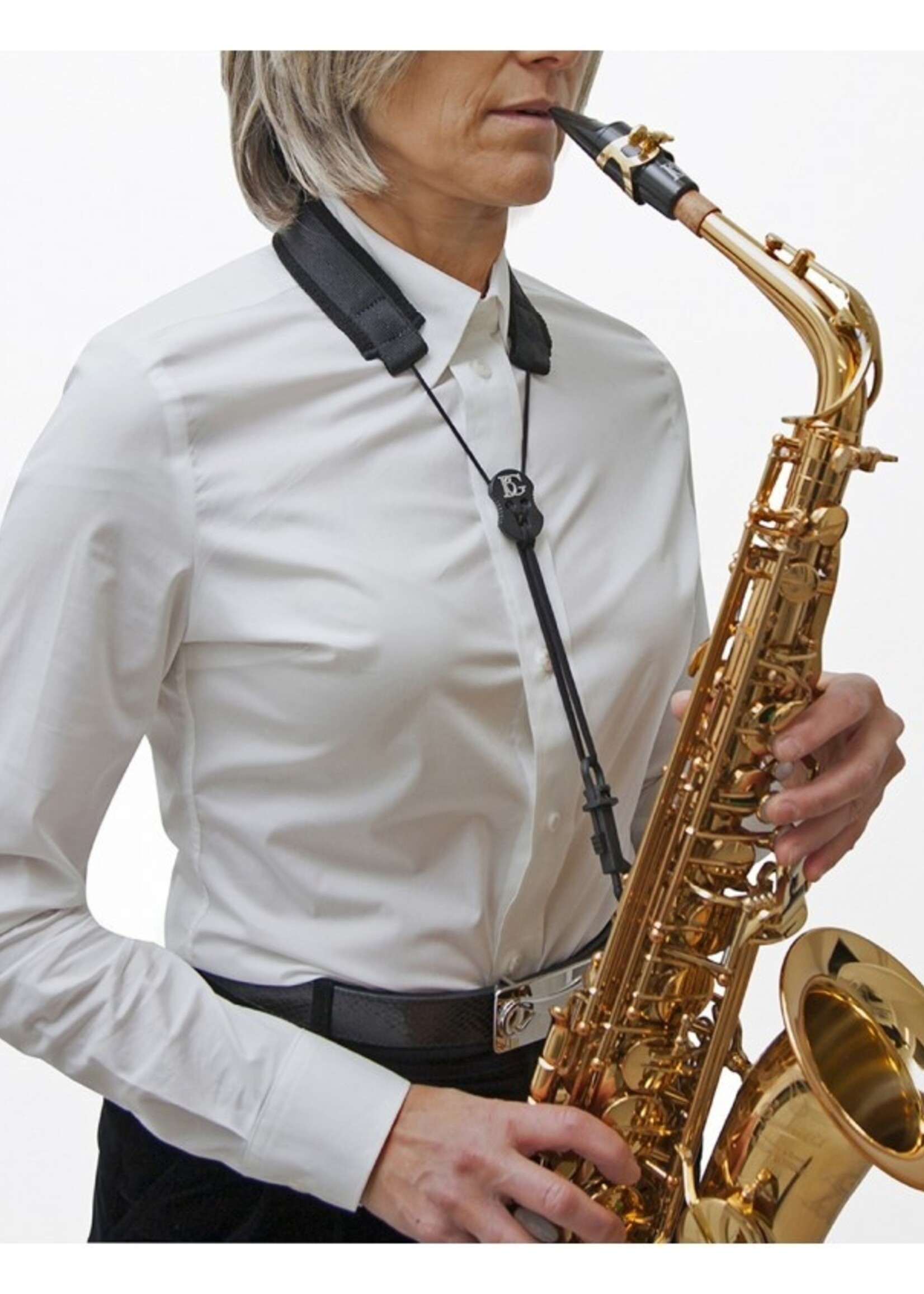 BG BG "Comfort" Nylon Draagkoord voor Saxofoon (Sopraan/Alt/Tenor) met Gesloten Haak