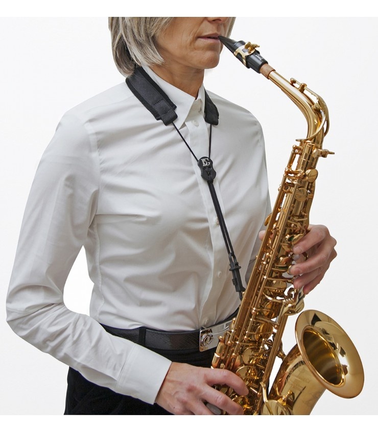 BG "Comfort" Nylon Draagkoord voor Saxofoon (Sopraan/Alt/Tenor) met Gesloten Haak