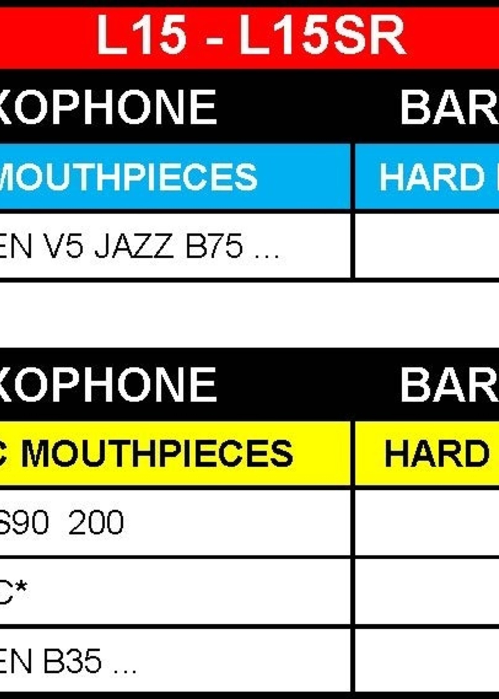 BG BG L15 Standard Rietbinder voor Baritonsaxofoon (met dop)