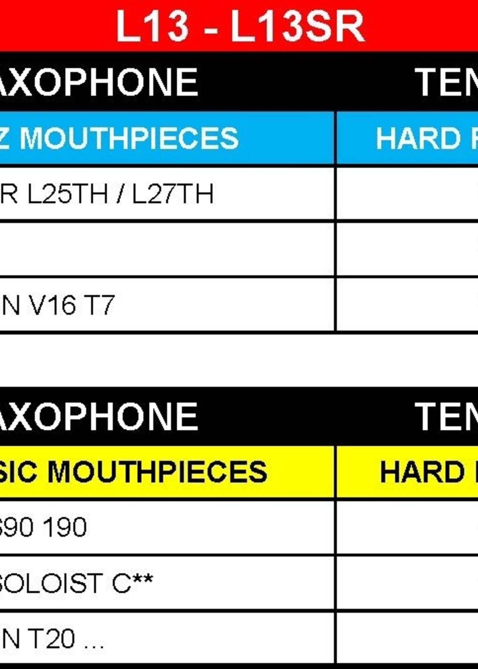 BG BG L13 Standard Rietbinder voor Tenorsaxofoon (met dop)