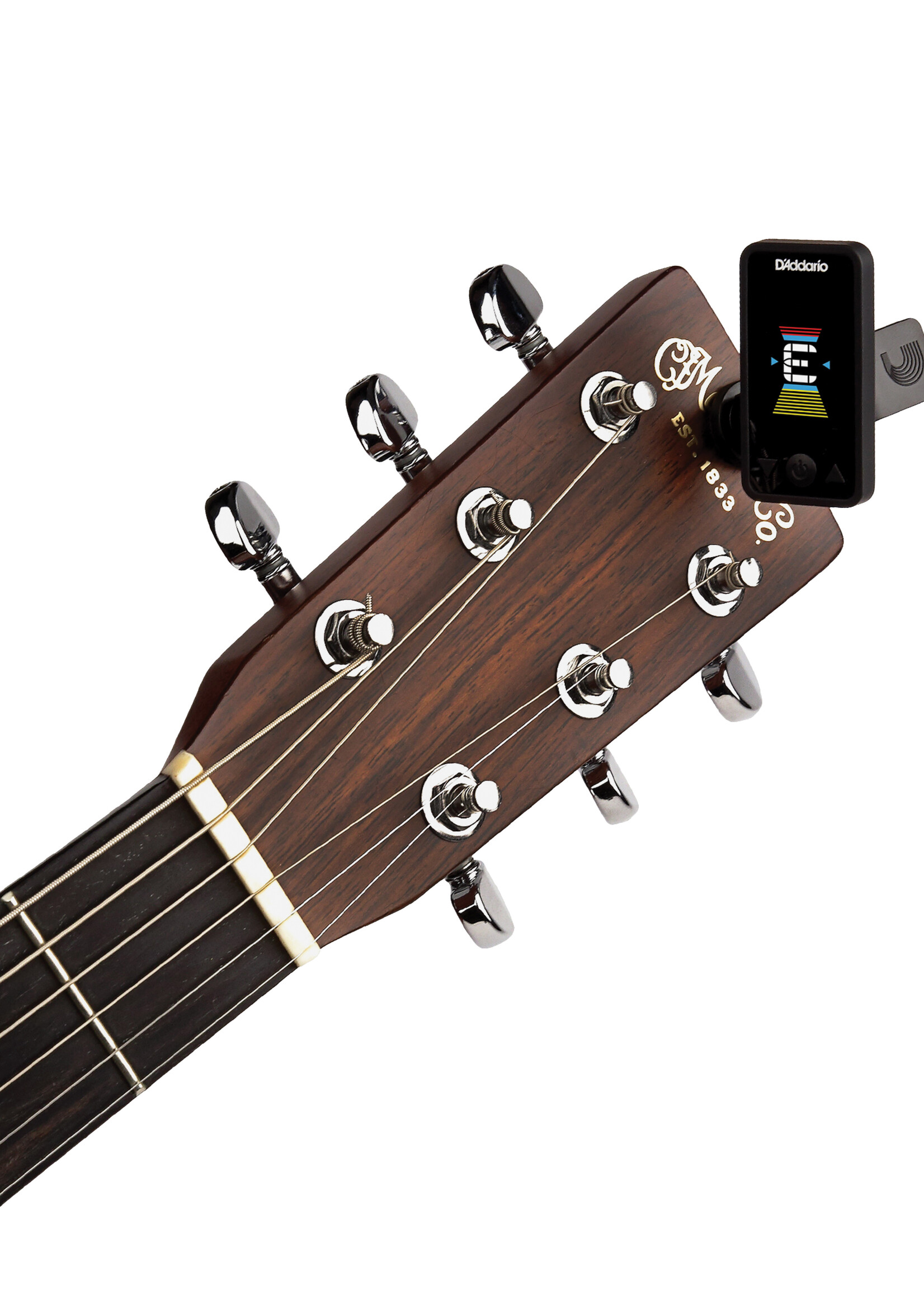 D'Addario D'Addario Eclipse Headstock Tuner voor Gitaar en Basgitaar, Zwart (PW-CT-17BK)