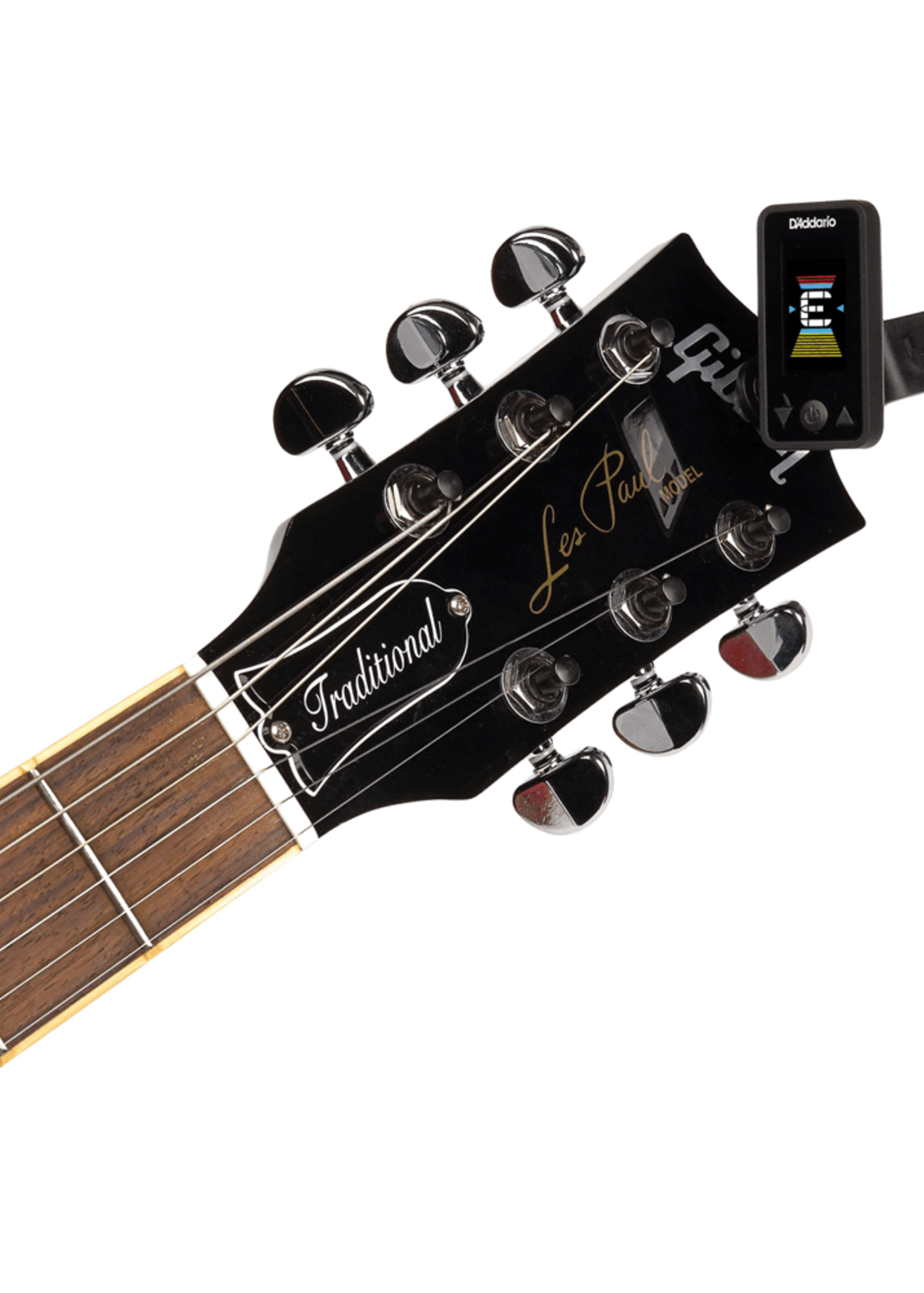 D'Addario D'Addario Eclipse Headstock Tuner voor Gitaar en Basgitaar, Zwart (PW-CT-17BK)