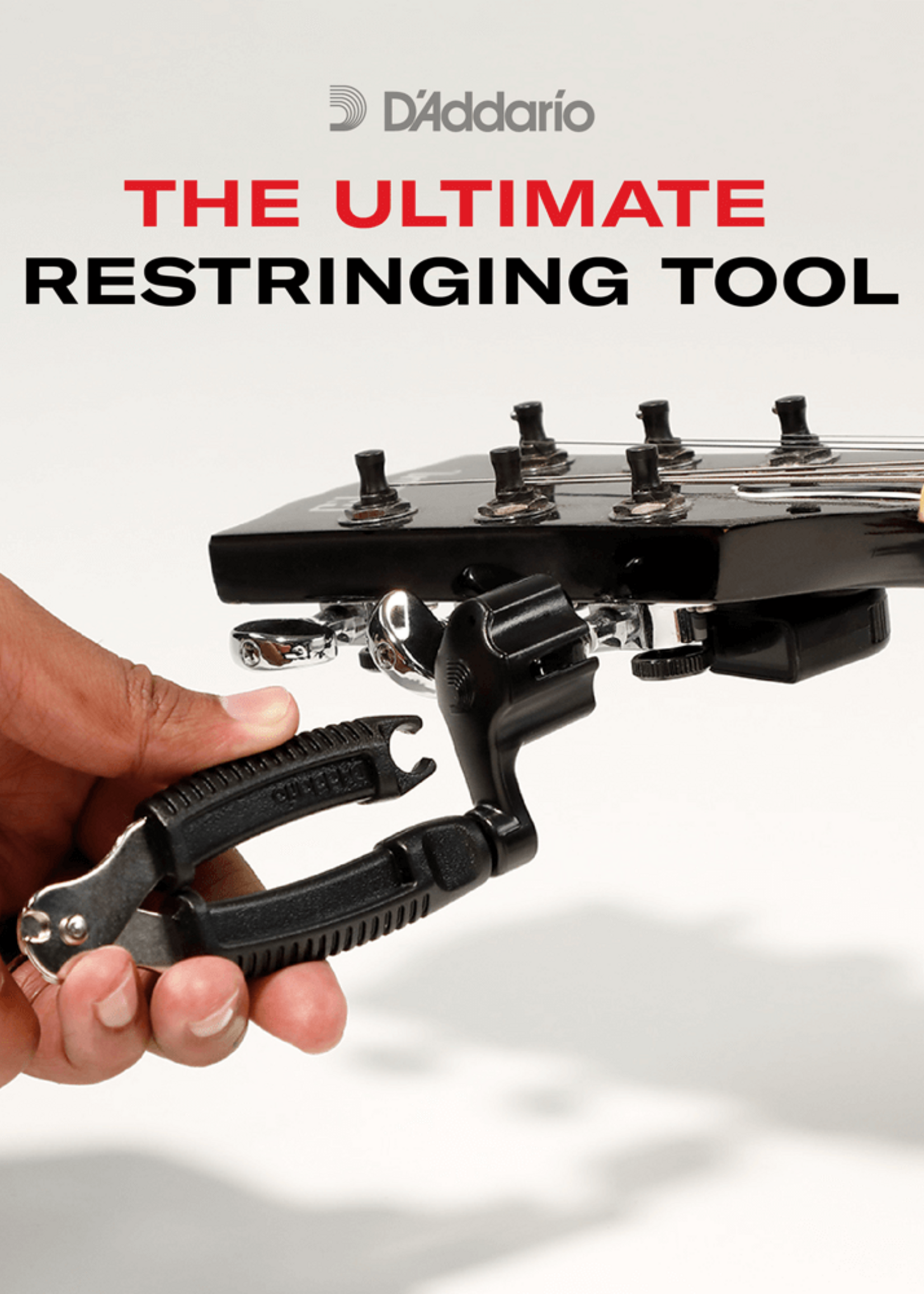 D'Addario D'Addario Pro-Winder DP0002 All-in-One Snaarwinder, Knipper & Pinhouder (Zwart)