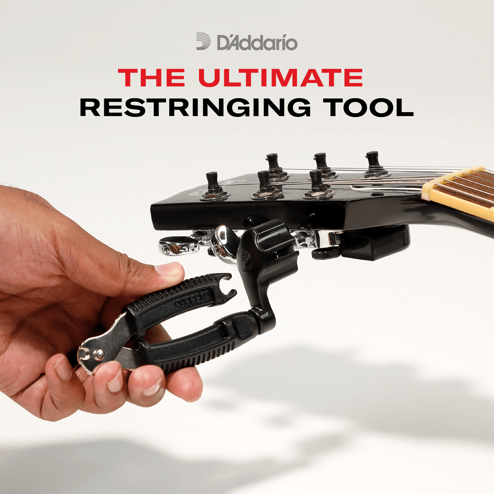 D'Addario Pro-Winder DP0002 All-in-One Snaarwinder, Knipper & Pinhouder (Zwart)