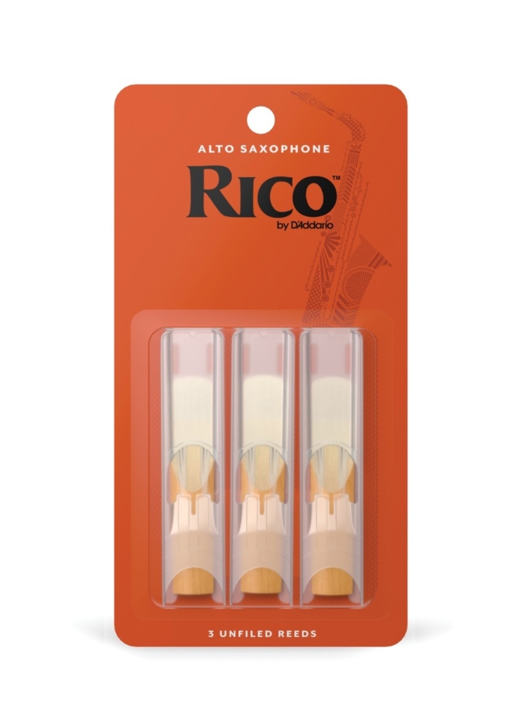 D'Addario Rico by D’Addario altsaxofoon rieten, 3-pack