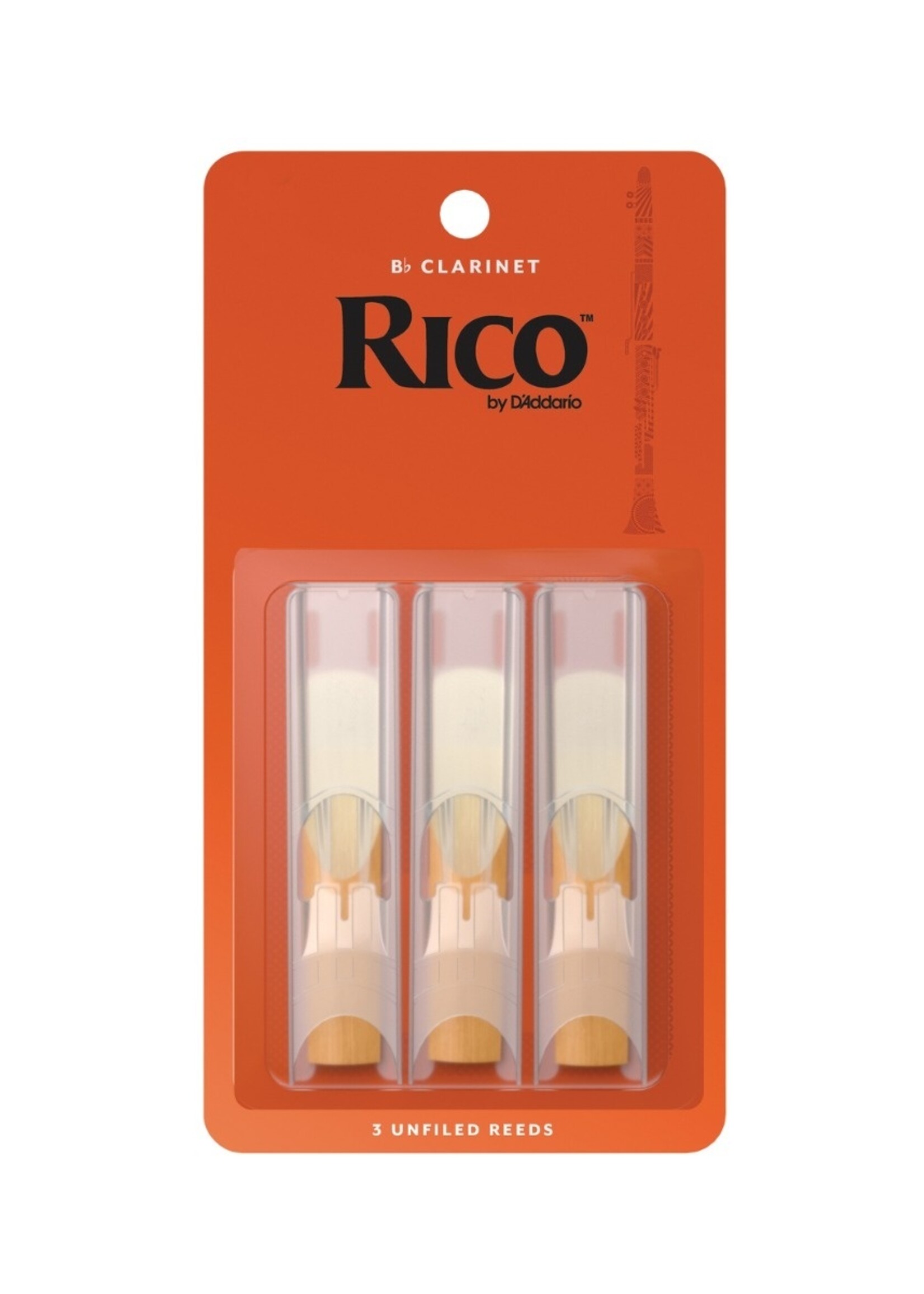 D'Addario Rico by D’Addario besklarinet rieten, 3-pack