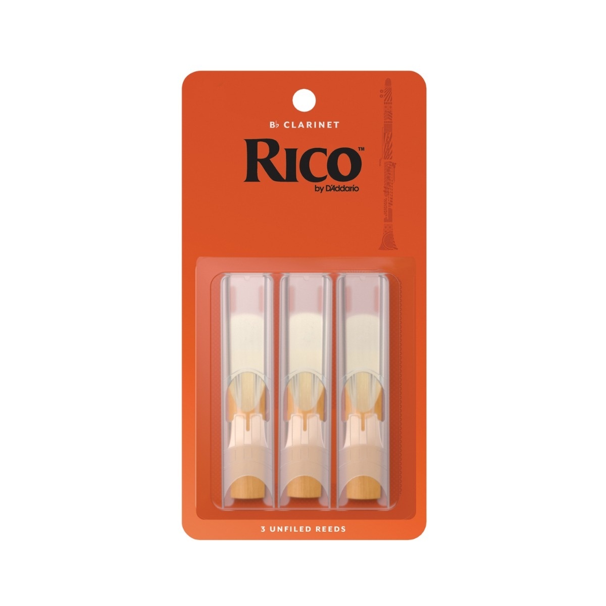 Rico by D’Addario besklarinet rieten, 3-pack