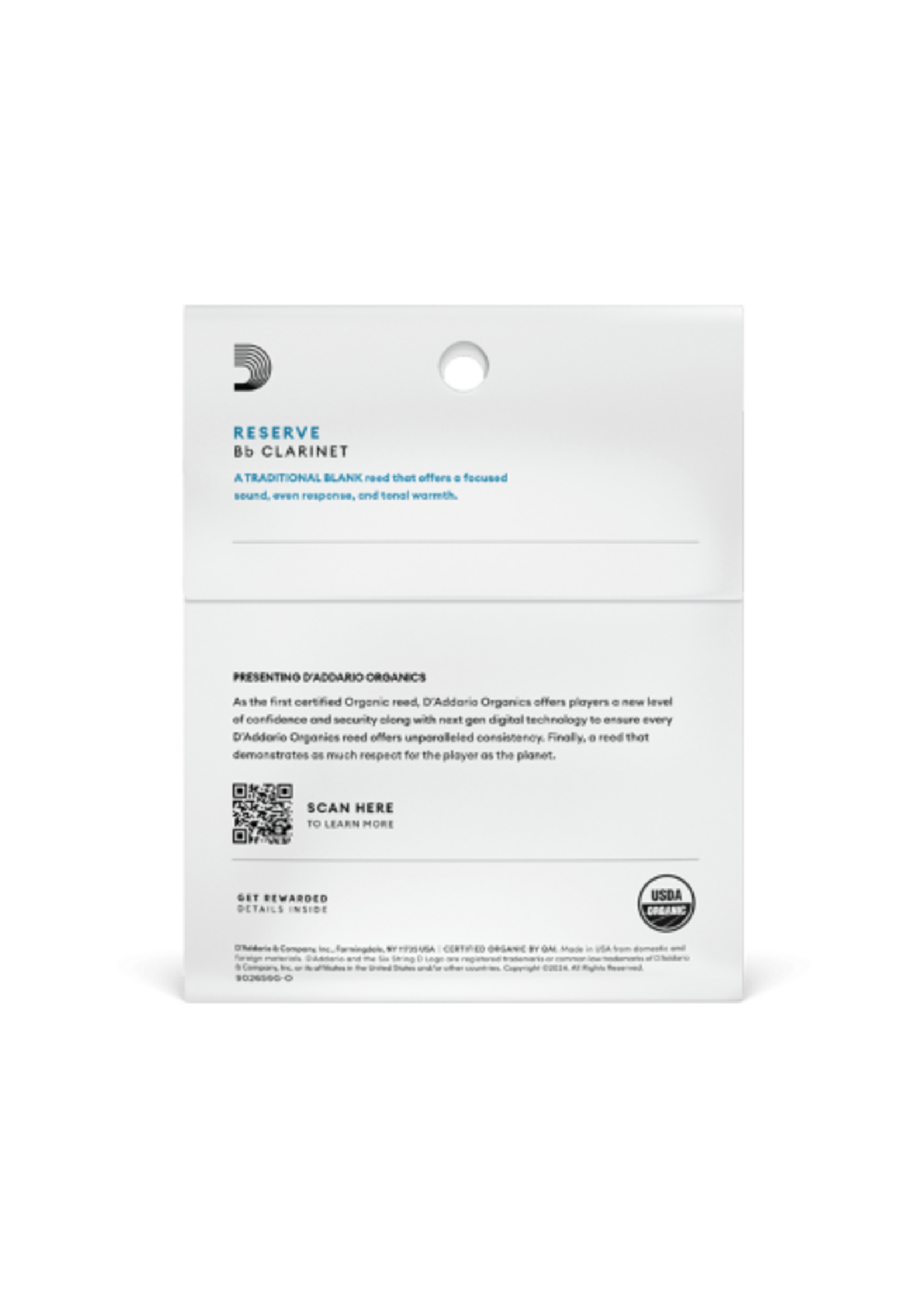 D'Addario D'addario Organic Reserve besklarinet, 3-pack
