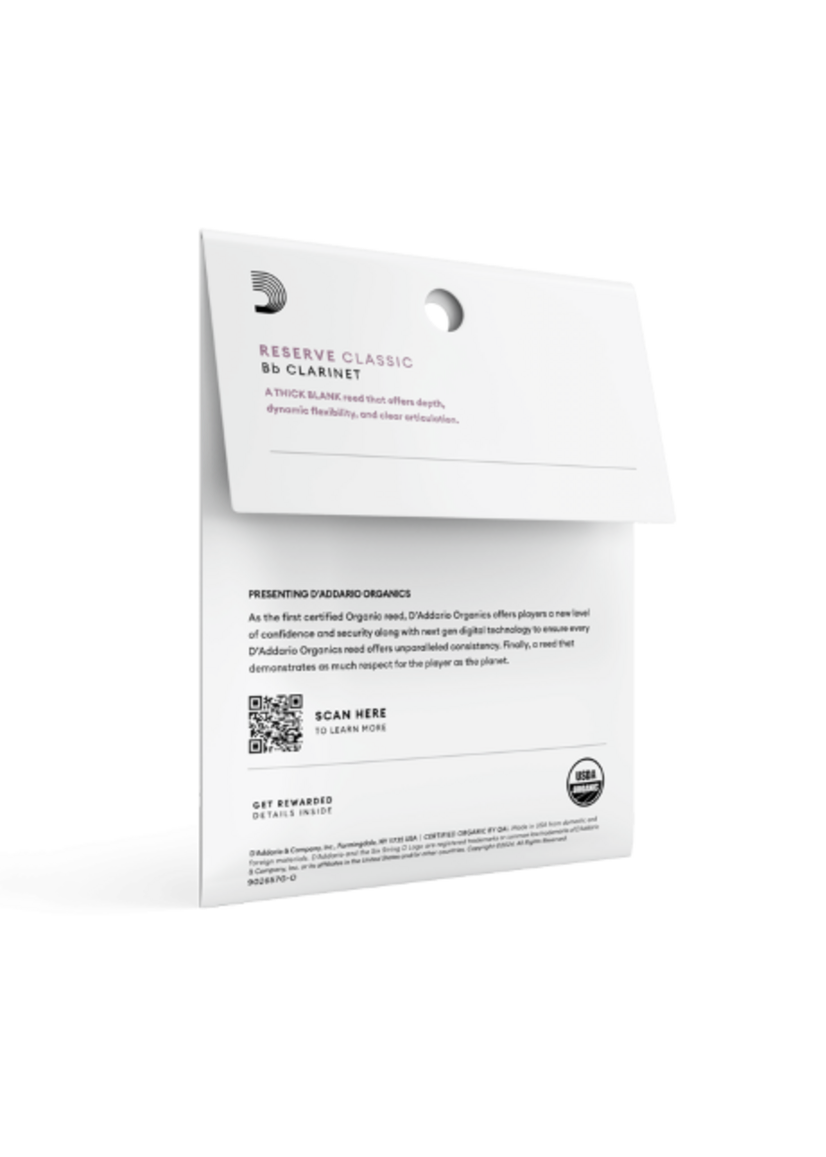 D'Addario D'Addario Organic Reserve Classic besklarinet, 3-pack