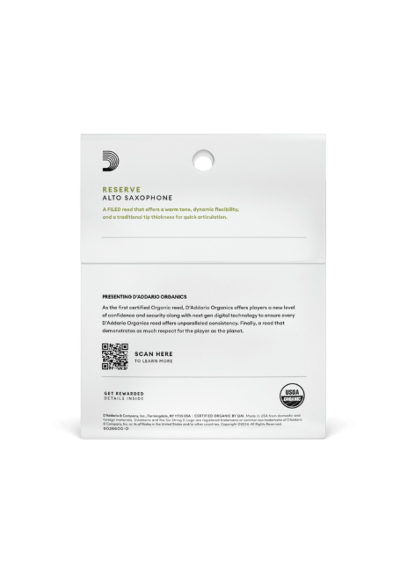 D'Addario D'Addario Organic Reserve altsaxofoon, 3-pack