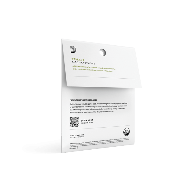 D'Addario Organic Reserve altsaxofoon, 3-pack