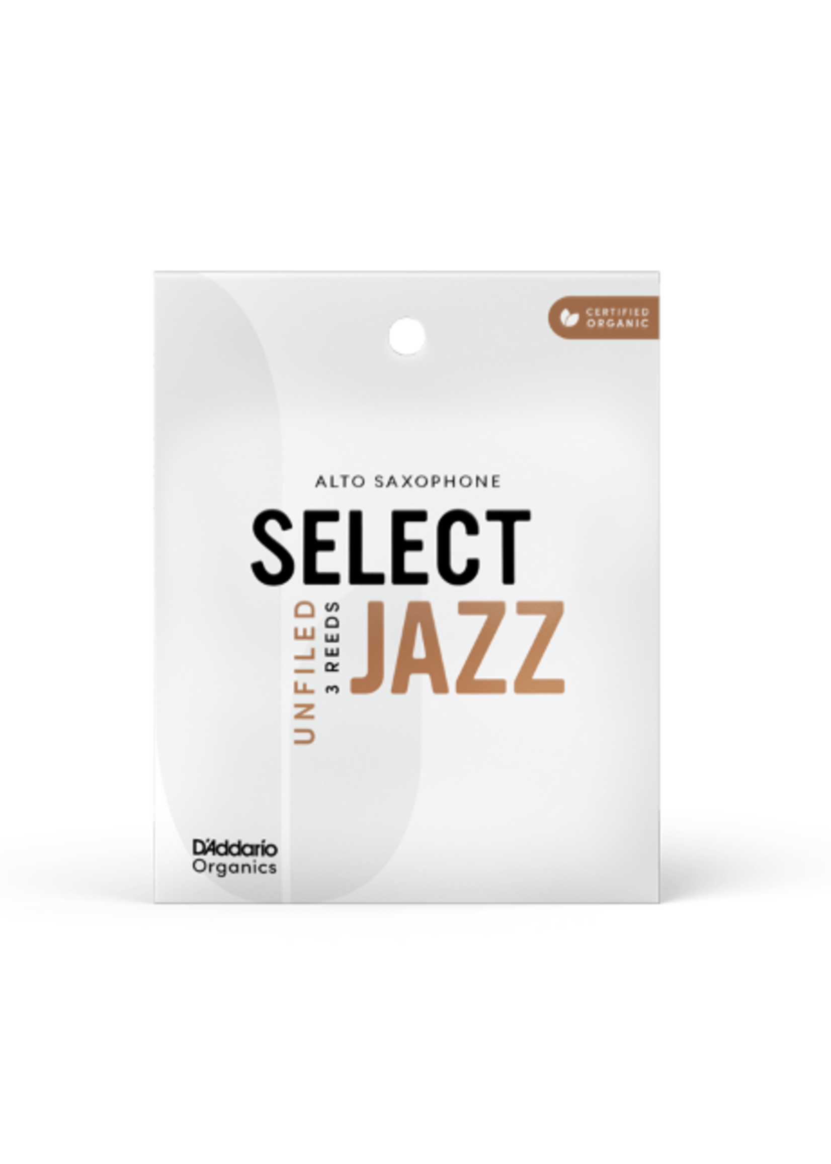 D'Addario D'Addario Organic Select Jazz Unfiled altsaxofoon, 3-pack