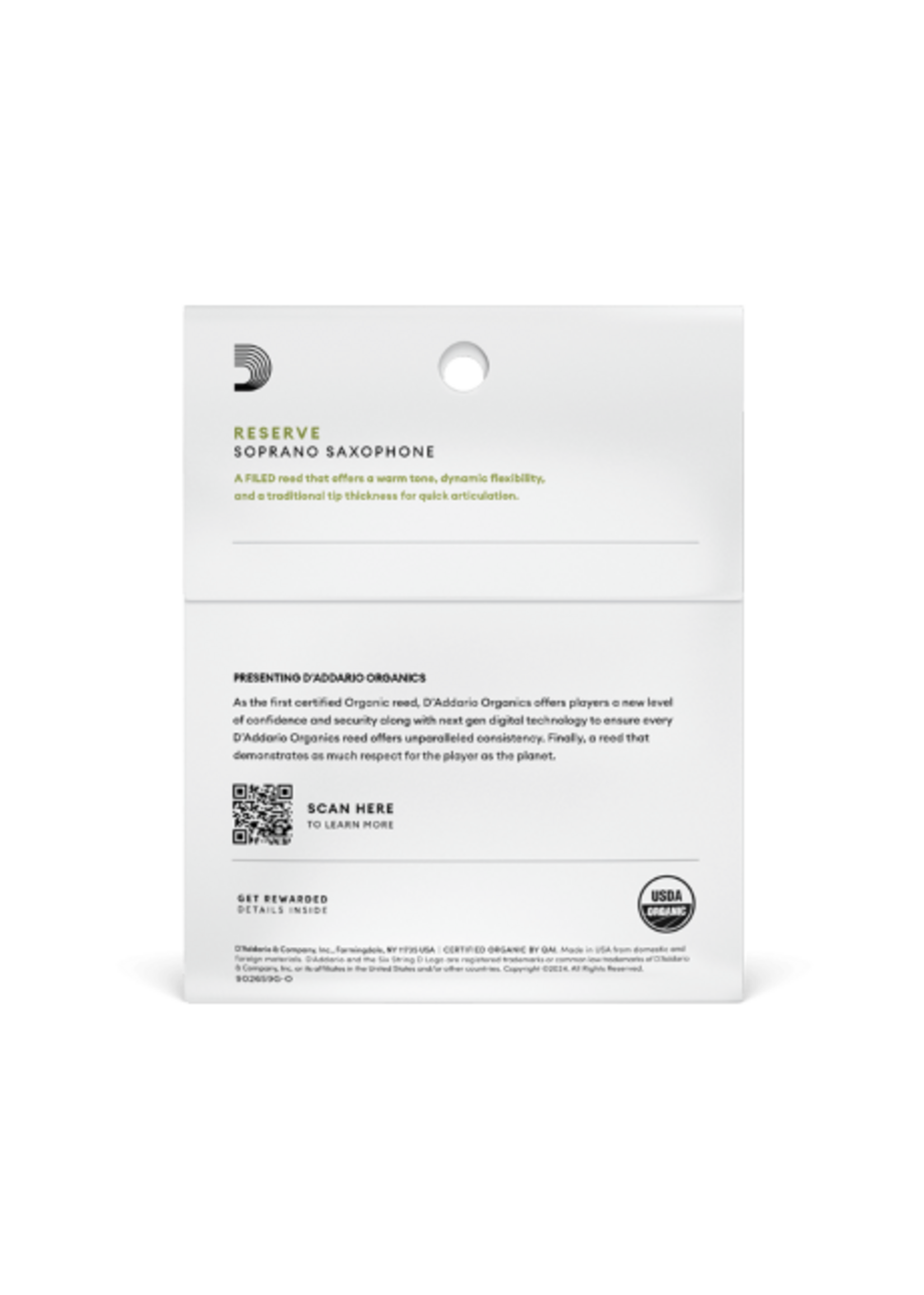 D'Addario D'Addario Organic Reserve sopraan rieten, 3-pack