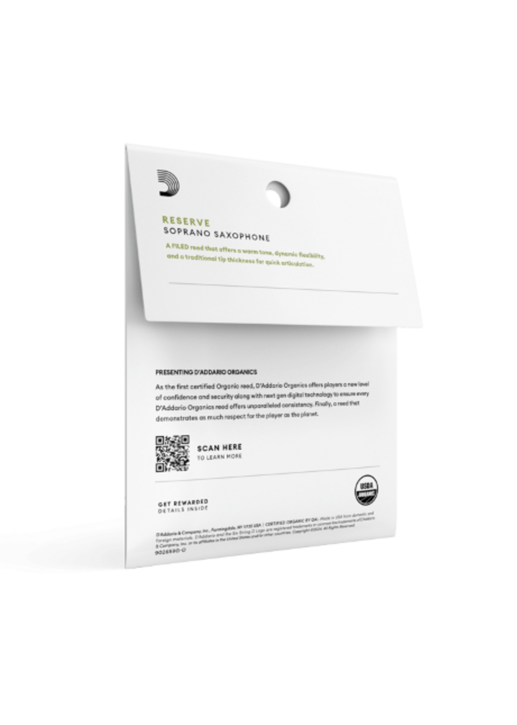 D'Addario D'Addario Organic Reserve sopraan rieten, 3-pack