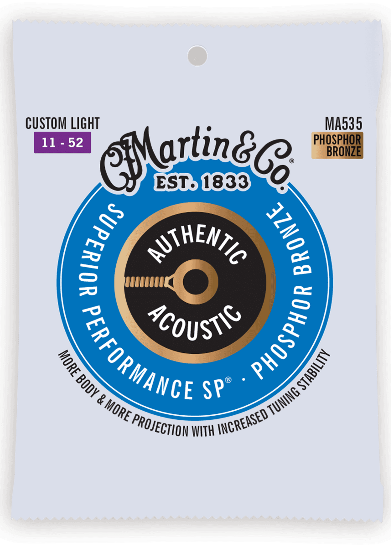 C.F MARTIN & CO Martin MA535 Authentic Custom Light - 92/8 Phosphor Bronze