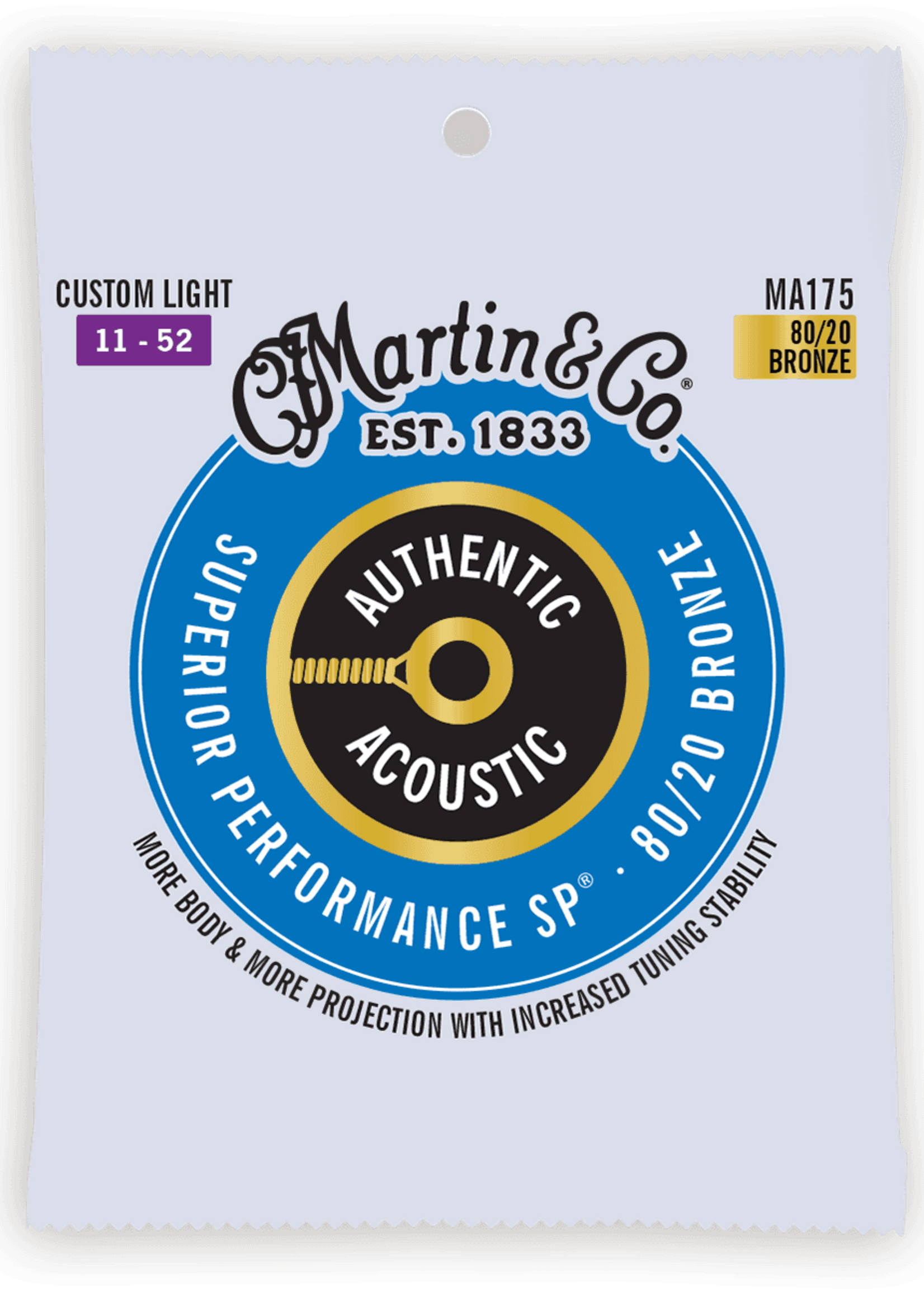 C.F MARTIN & CO Martin MA175 Authentic Custom Light - 80/20 Bronze