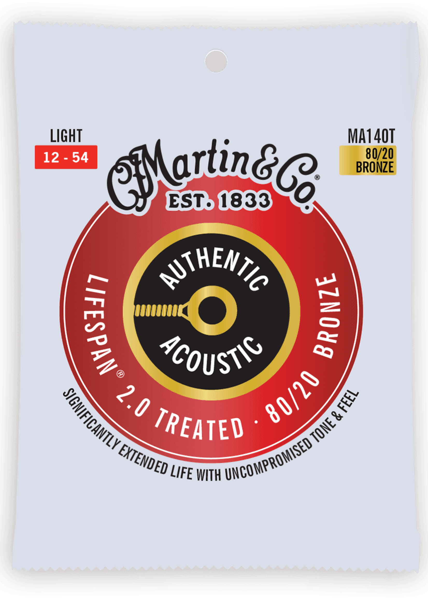 C.F MARTIN & CO Martin MA140T Authentic Treated Light - 80/20 Bronze