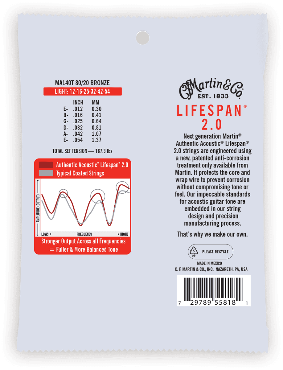 Martin MA140T Authentic Treated Light - 80/20 Bronze