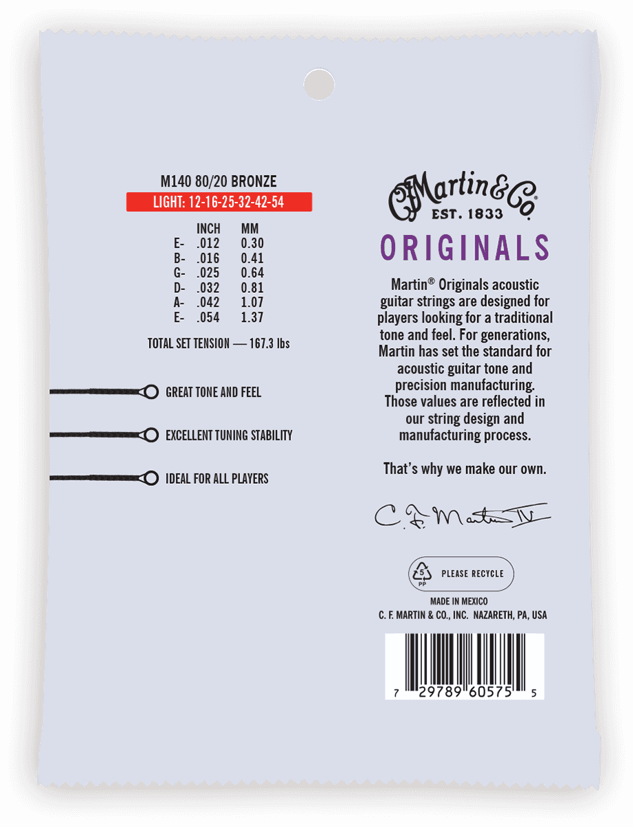 Martin M140 Originals Light - 80/20 Bronze