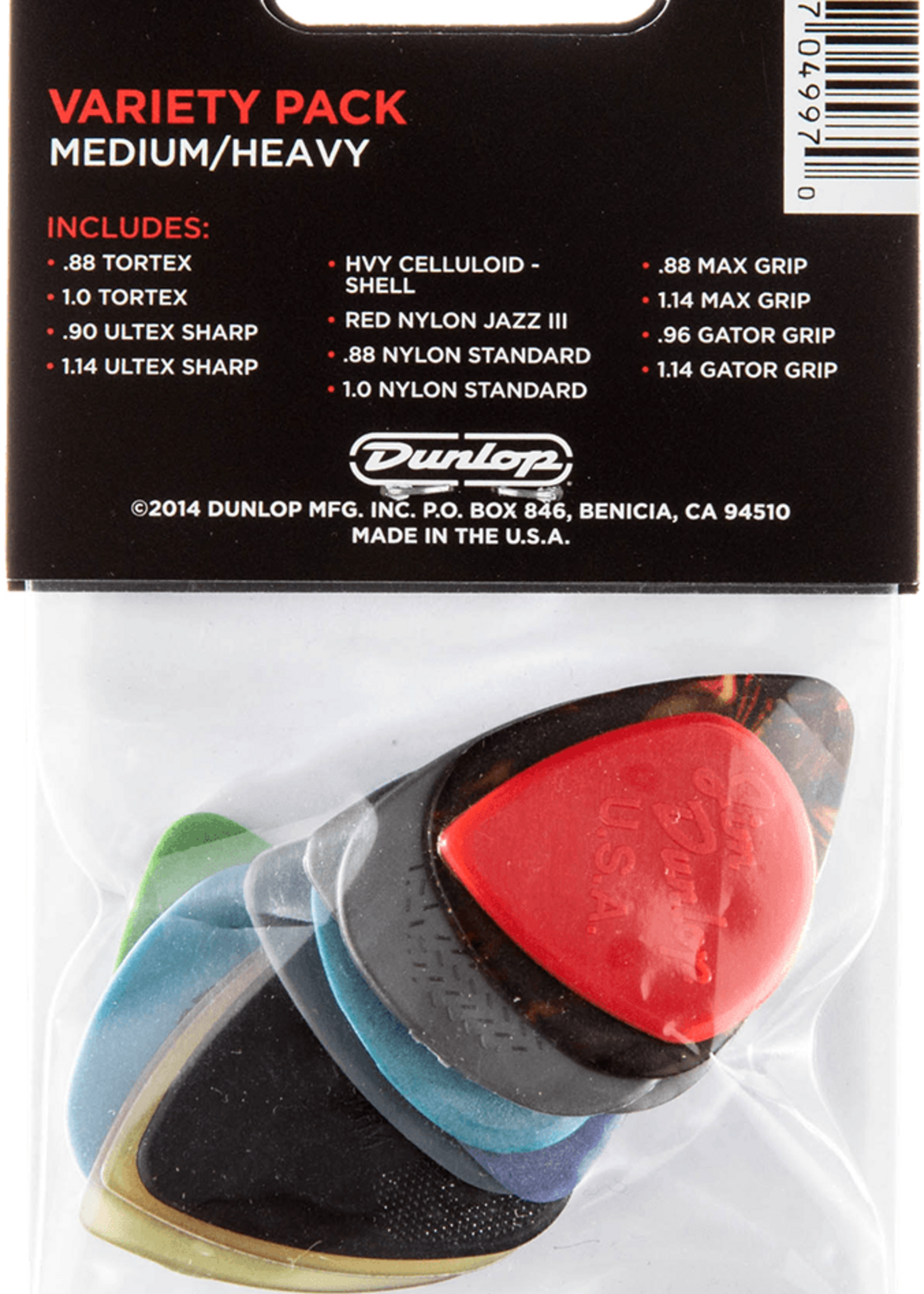 Dunlop Dunlop PVP102 Plectrum Variety Pack Medium/Heavy (12 stuks)