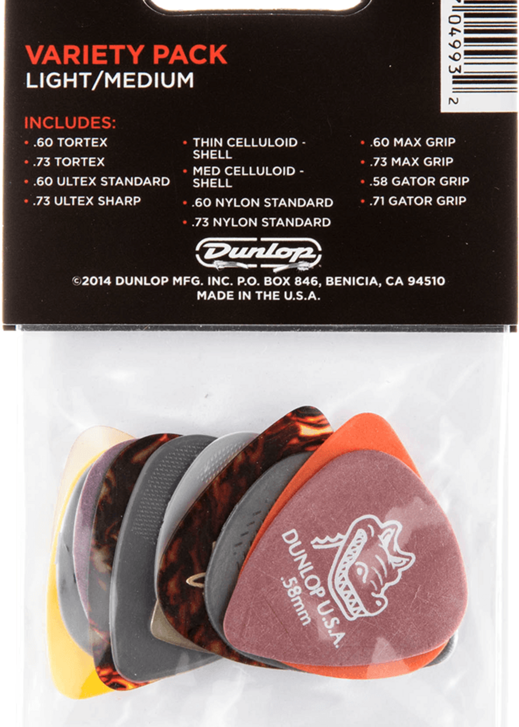 Dunlop Dunlop PVP101 Plectrum Variety Pack Light/Medium (12 stuks)