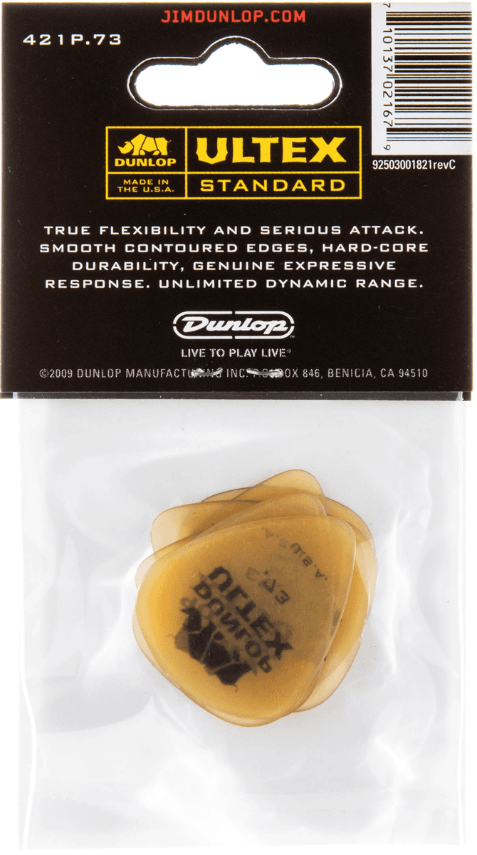 Dunlop 427P073 Ultex Sharp Player's Pack Plectrum 0.73 mm (6 stuks)