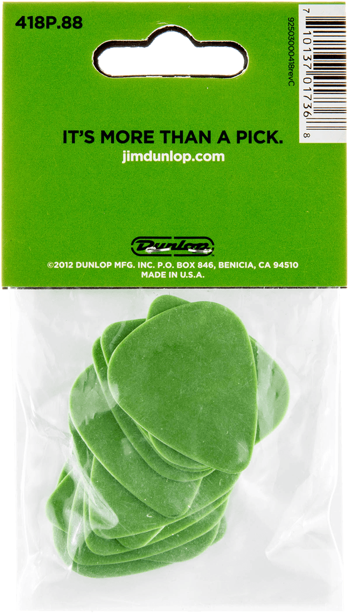 Dunlop 418P088 Tortex Standard Player's Pack Plectrum 0.88 mm (12 stuks)