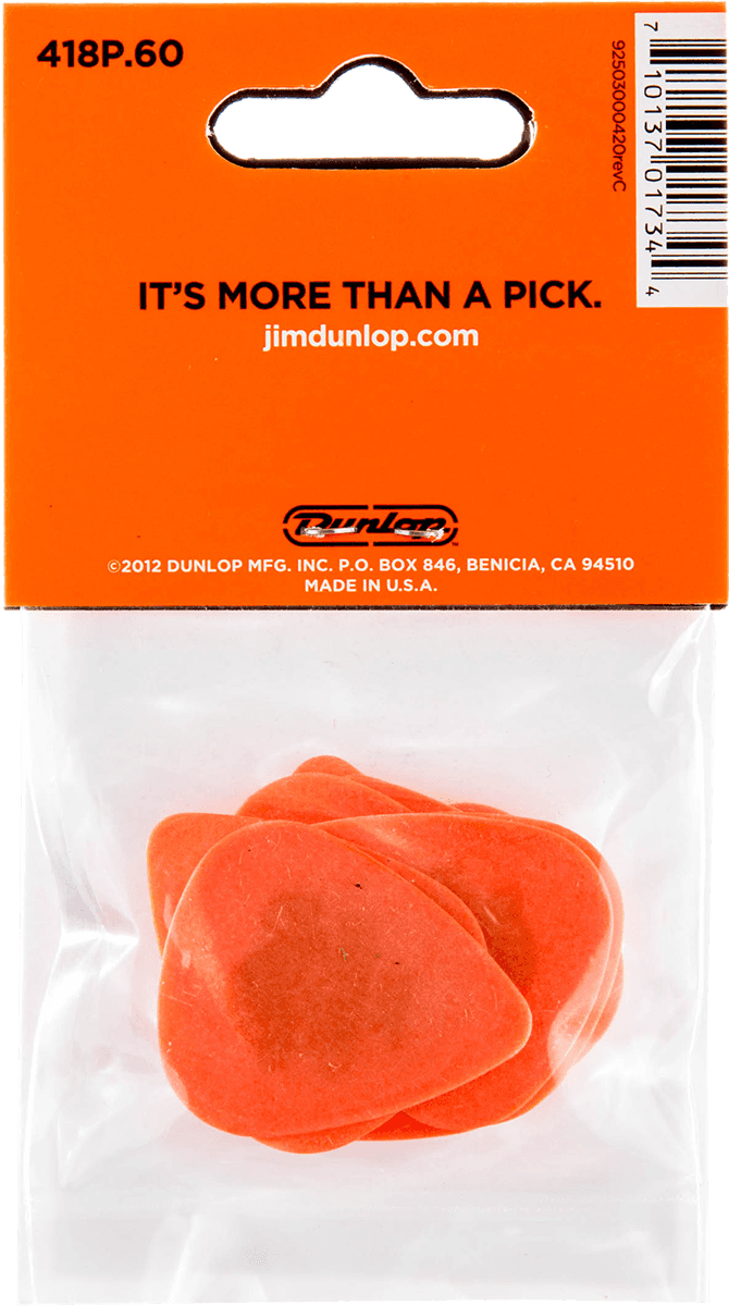 Dunlop 418P060 Tortex Standard Player's Pack Plectrum 0.60 mm (12 stuks)