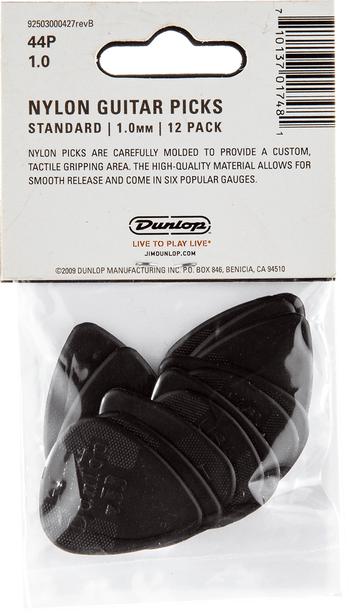 Dunlop 44P100 Nylon Standard Player's Pack Plectrum 1.00 mm (12 stuks)