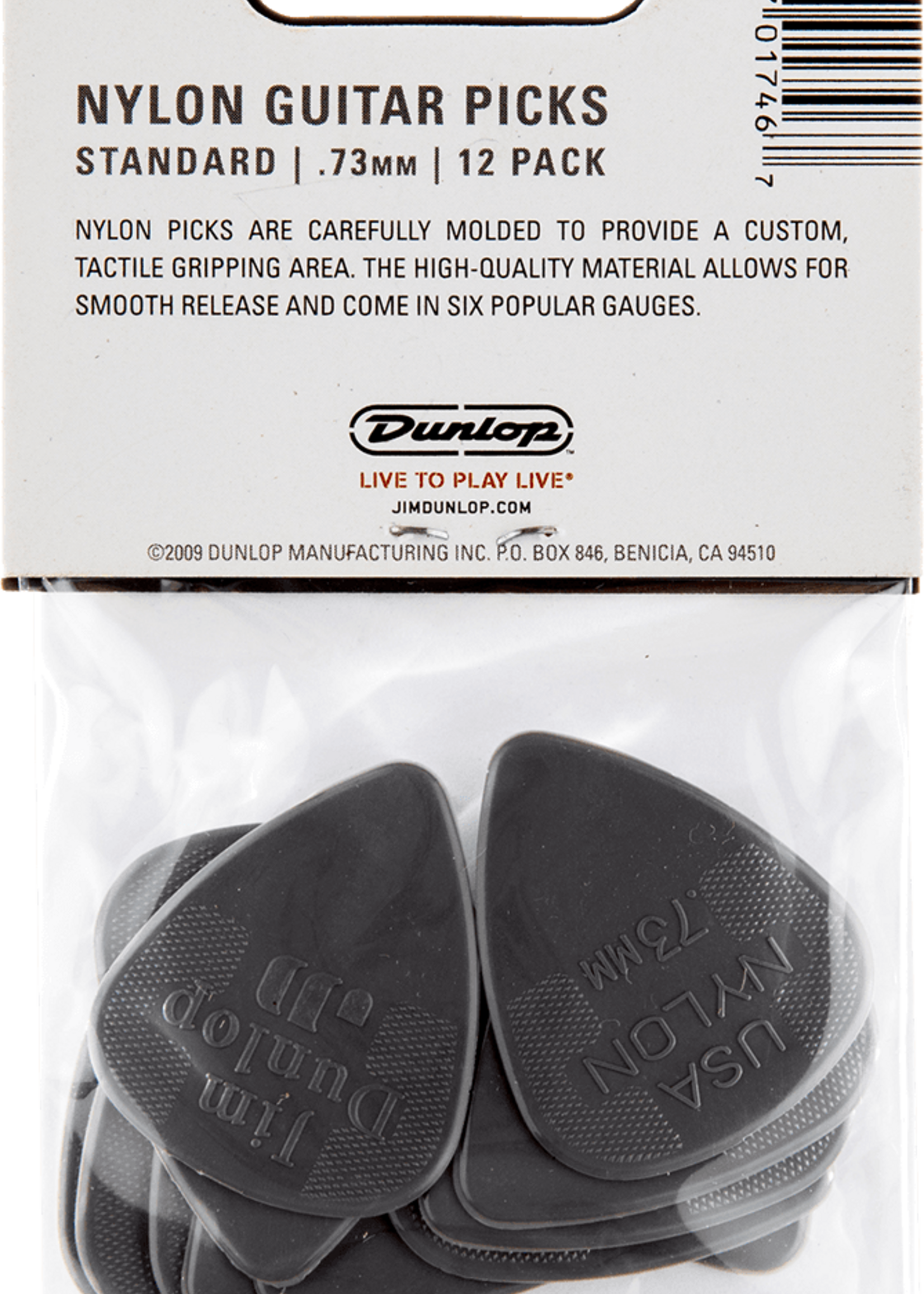 Dunlop Dunlop 44P073 Nylon Standard Player's Pack Plectrum 0.73 mm (12 stuks)