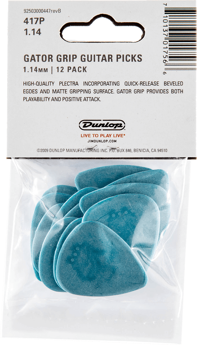 Dunlop 417P114 Gator Grip Player's Pack Plectrum 1.14 mm (12 stuks)