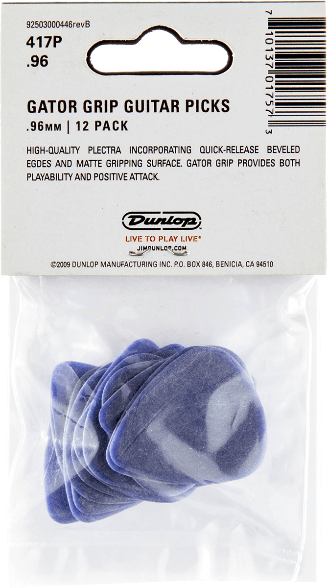 Dunlop Gator Grip Plectrum 0.96 mm (12 stuks)