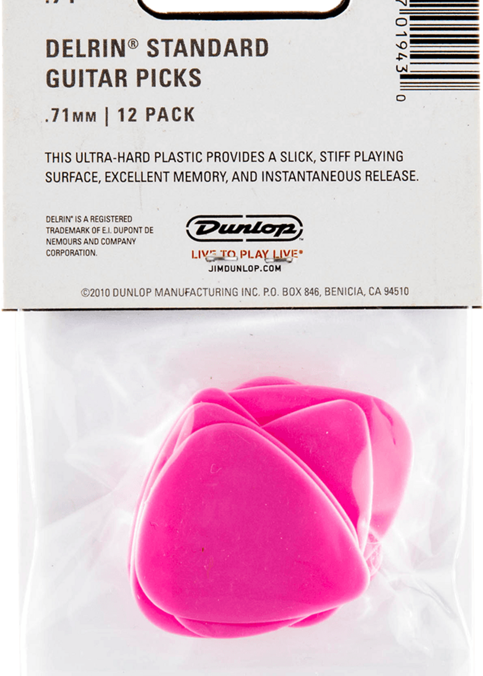 Dunlop Dunlop 41R71 Delrin 500 Standard Player's Pack Plectrum 0.71 mm (12 stuks)