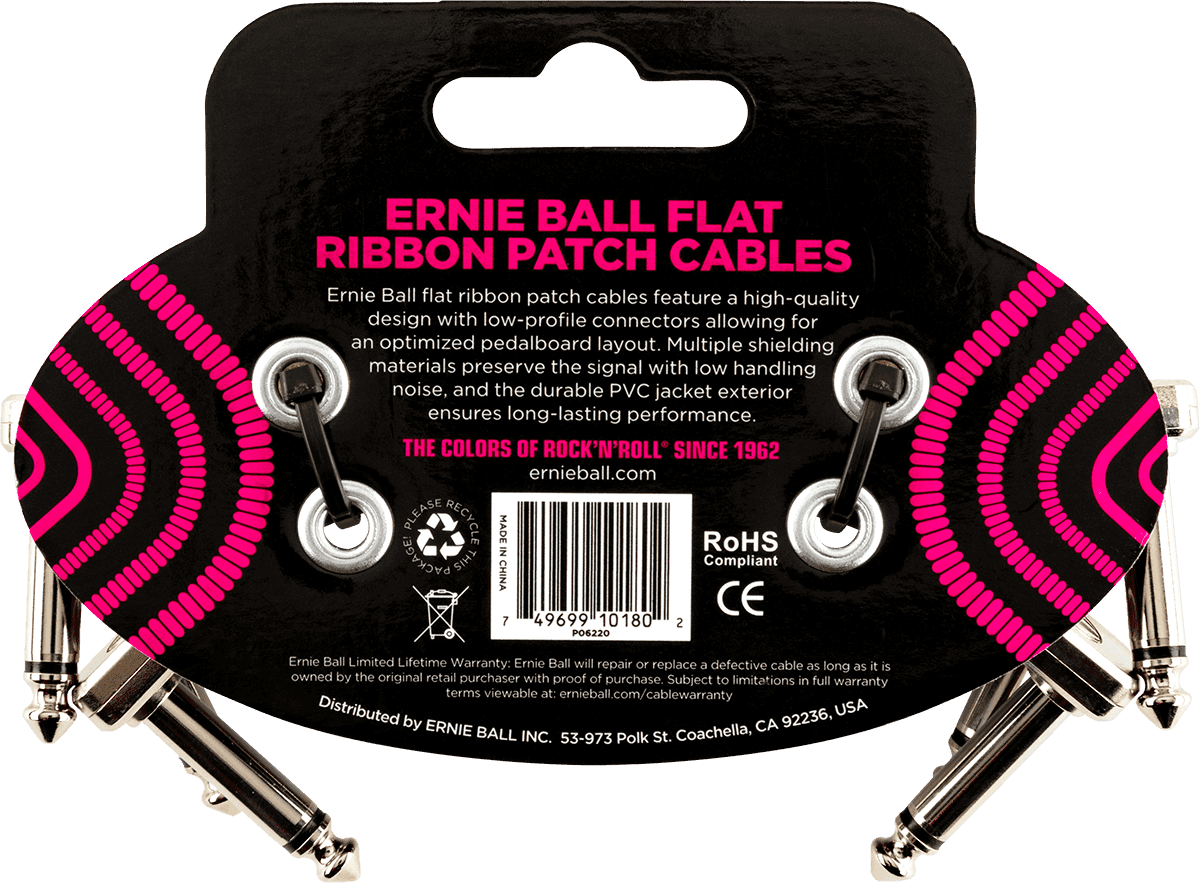 Ernie Ball Patchkabel 3-pack 15cm (EB 6220)