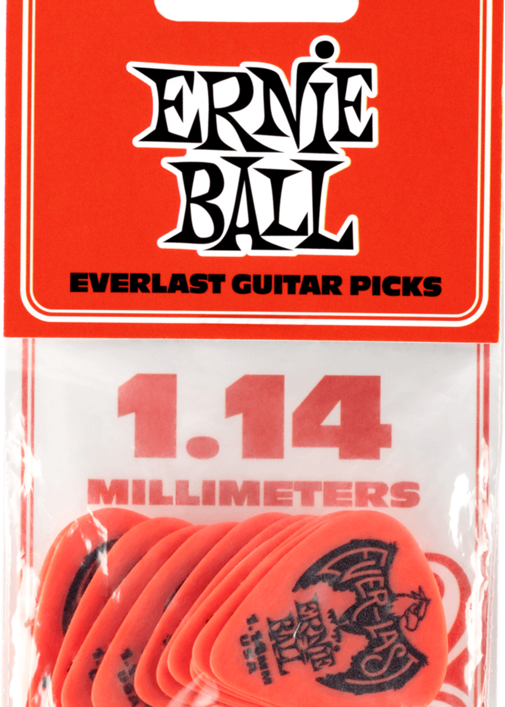 Ernie Ball Ernie Ball Everlast Plectrum 1.14mm Rood (12 stuks, EB 9194)