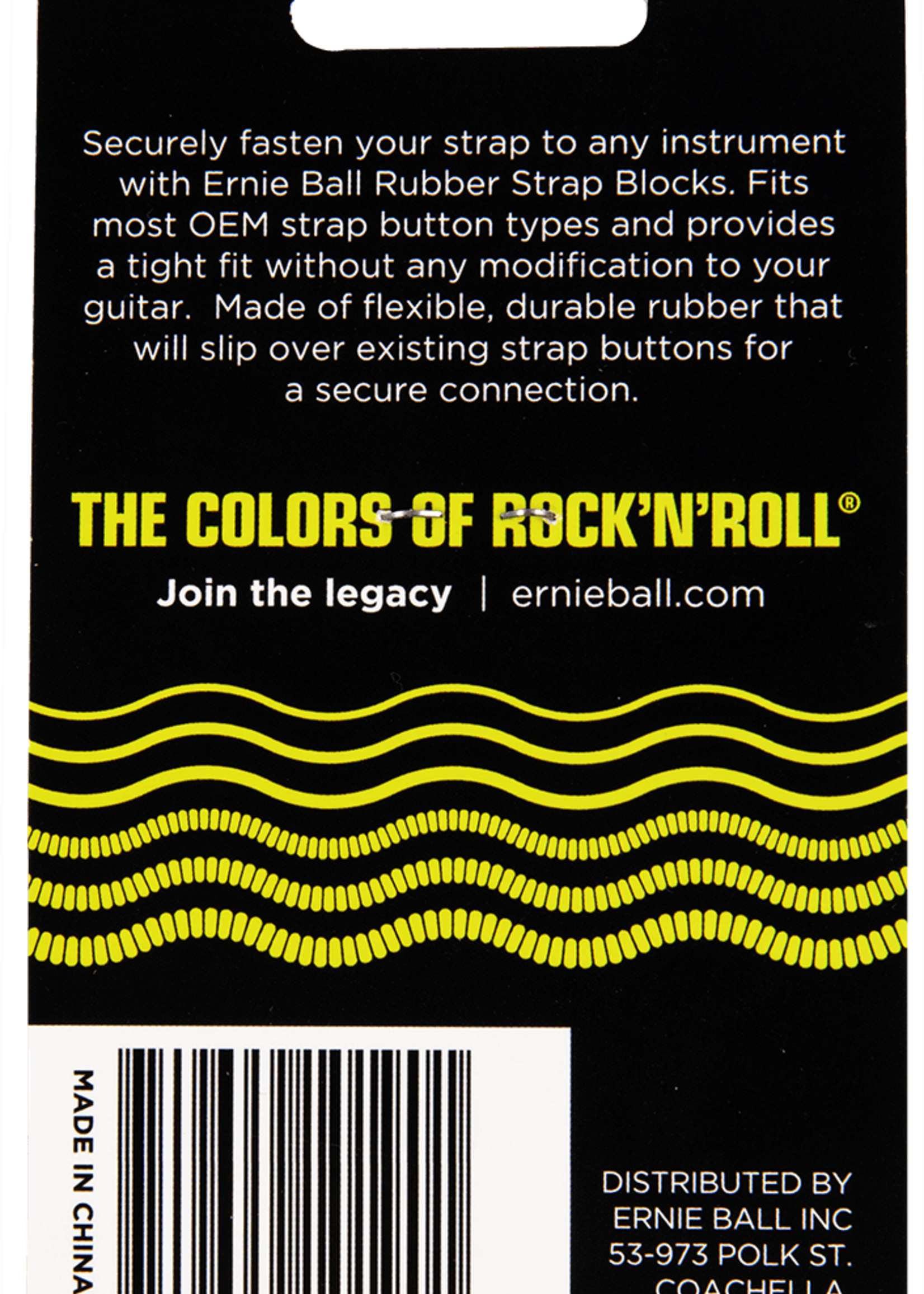 Ernie Ball Ernie Ball Strapblocks Zwart (EB 4603) - 4 stuks