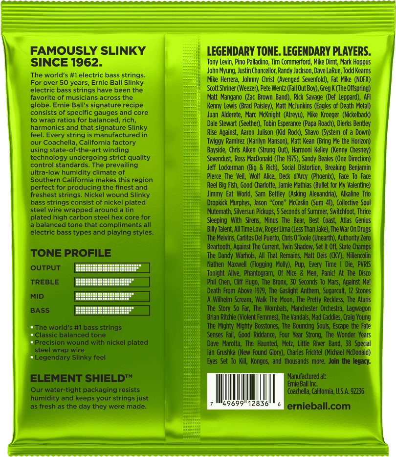 Ernie Ball Regular Slinky Bassnaren 5-String 45-130 (EB 2836)