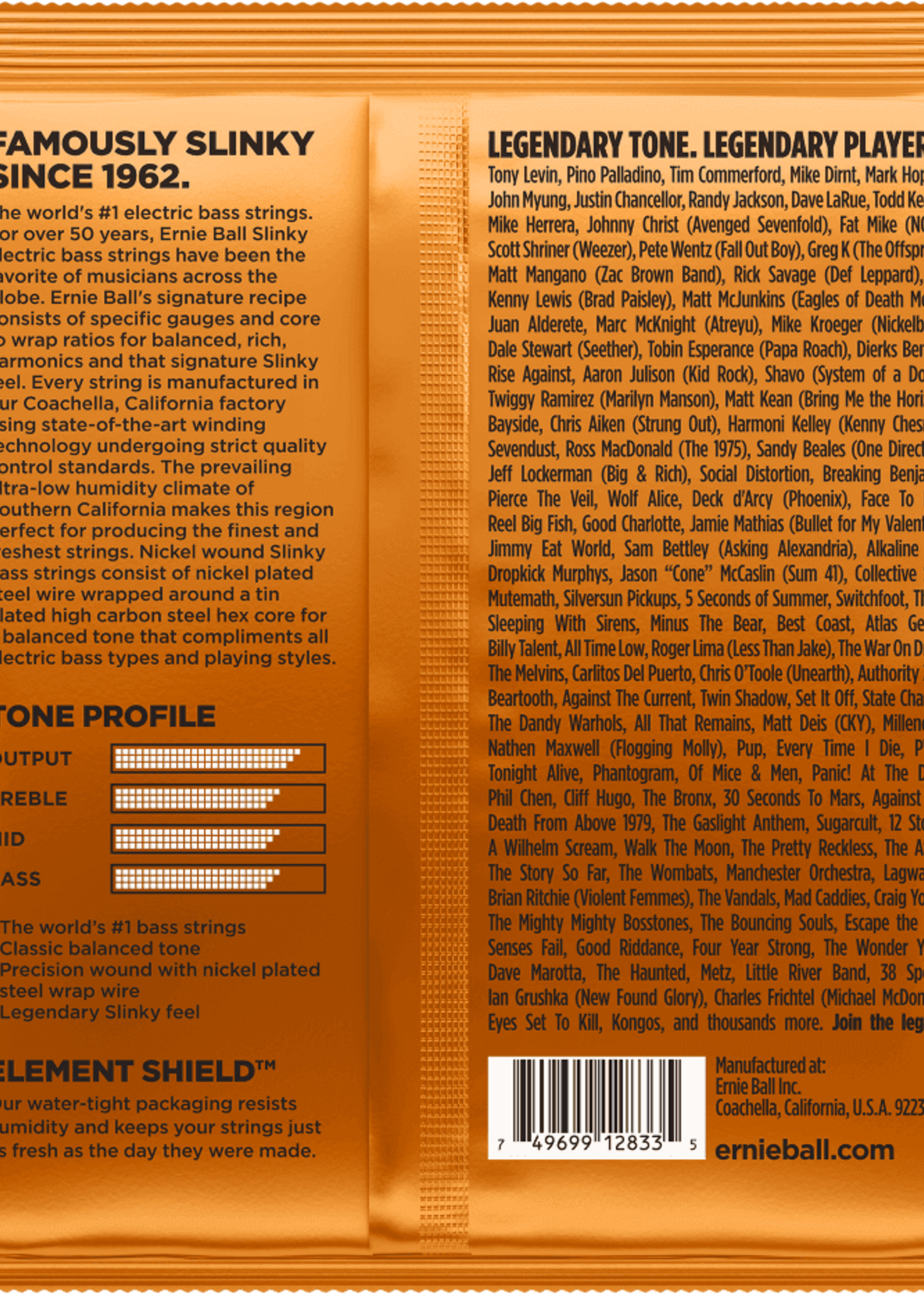 Ernie Ball Ernie Ball Hybrid Slinky Nickel Wound 45-105 Bassnaren (EB2833)