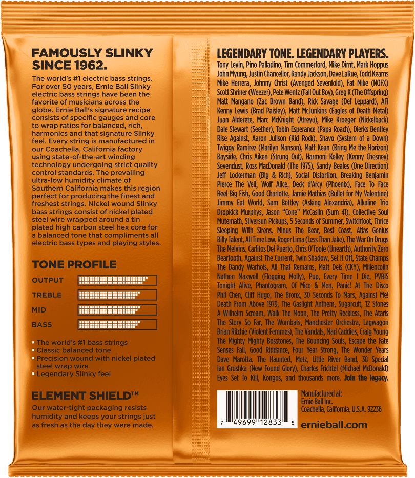 Ernie Ball Hybrid Slinky Nickel Wound 45-105 Bassnaren (EB2833)