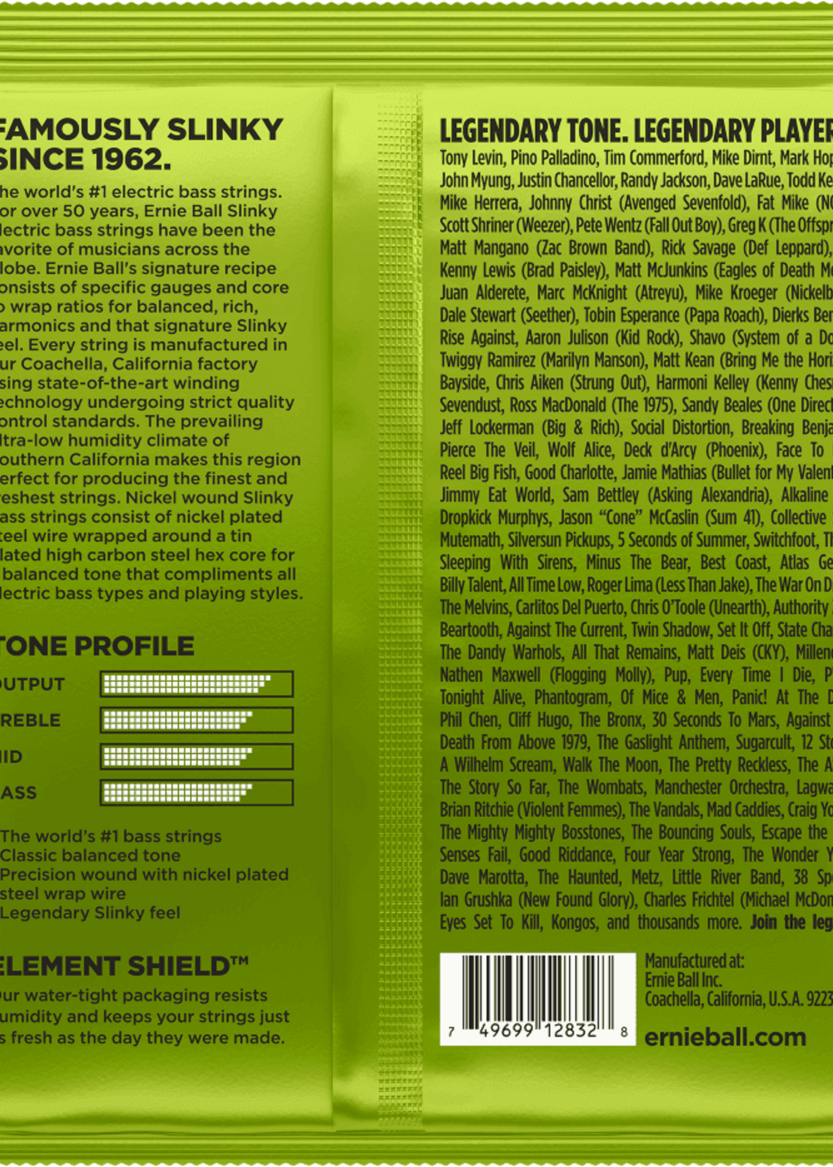 Ernie Ball Ernie Ball Regular Slinky Bas Snaren 50-105 (EB 2832)