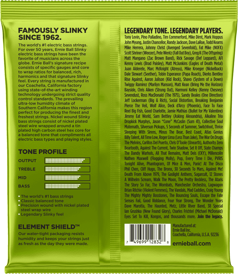 Ernie Ball Regular Slinky Bas Snaren 50-105 (EB 2832)