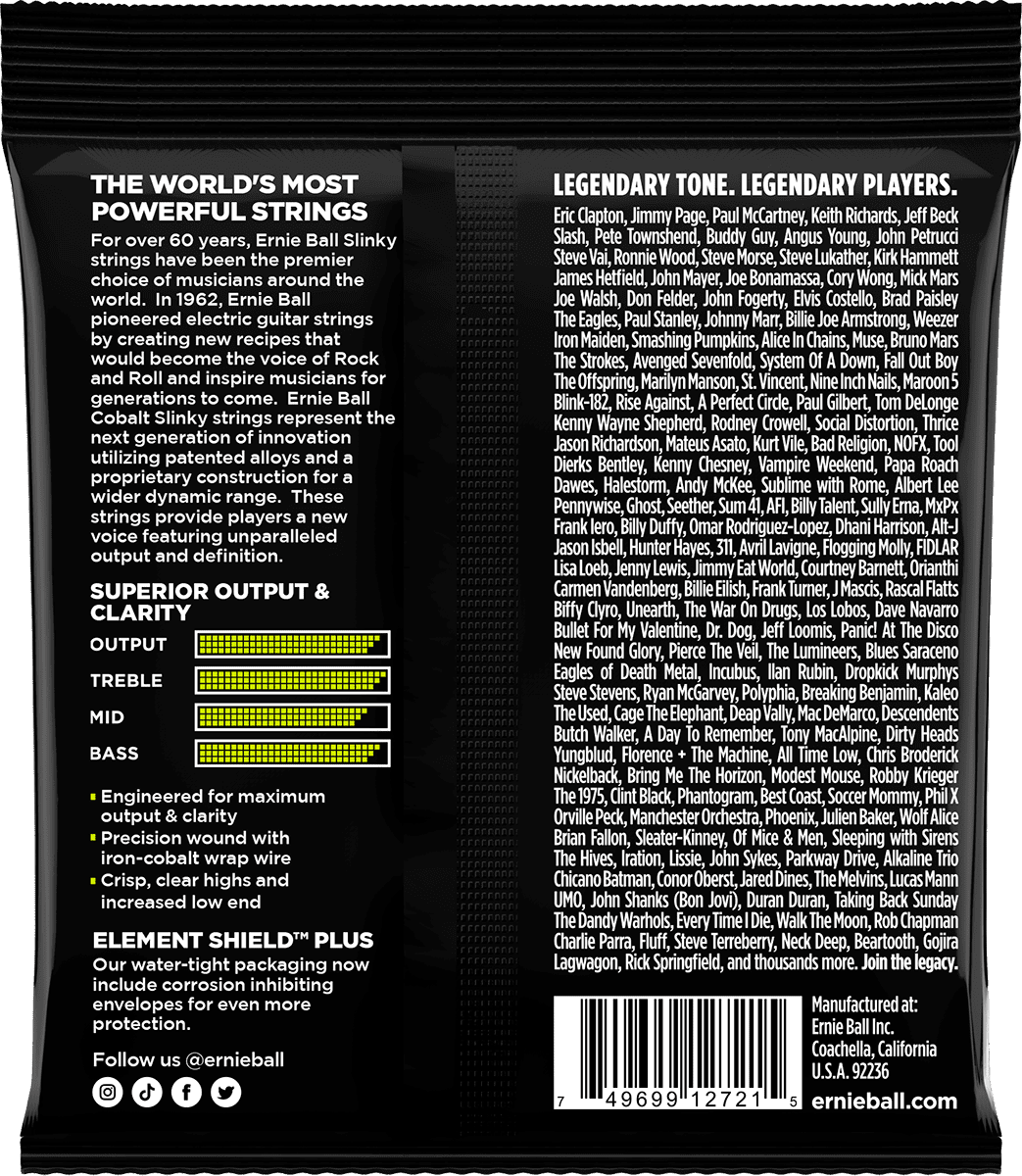 Ernie Ball Regular Slinky Cobalt Elektrische Gitaarsnaren 10-46 (EB 2721)