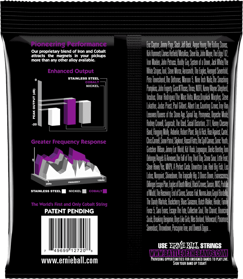 Ernie Ball Cobalt Power Slinky Elektrische Gitaarsnaren  11-48