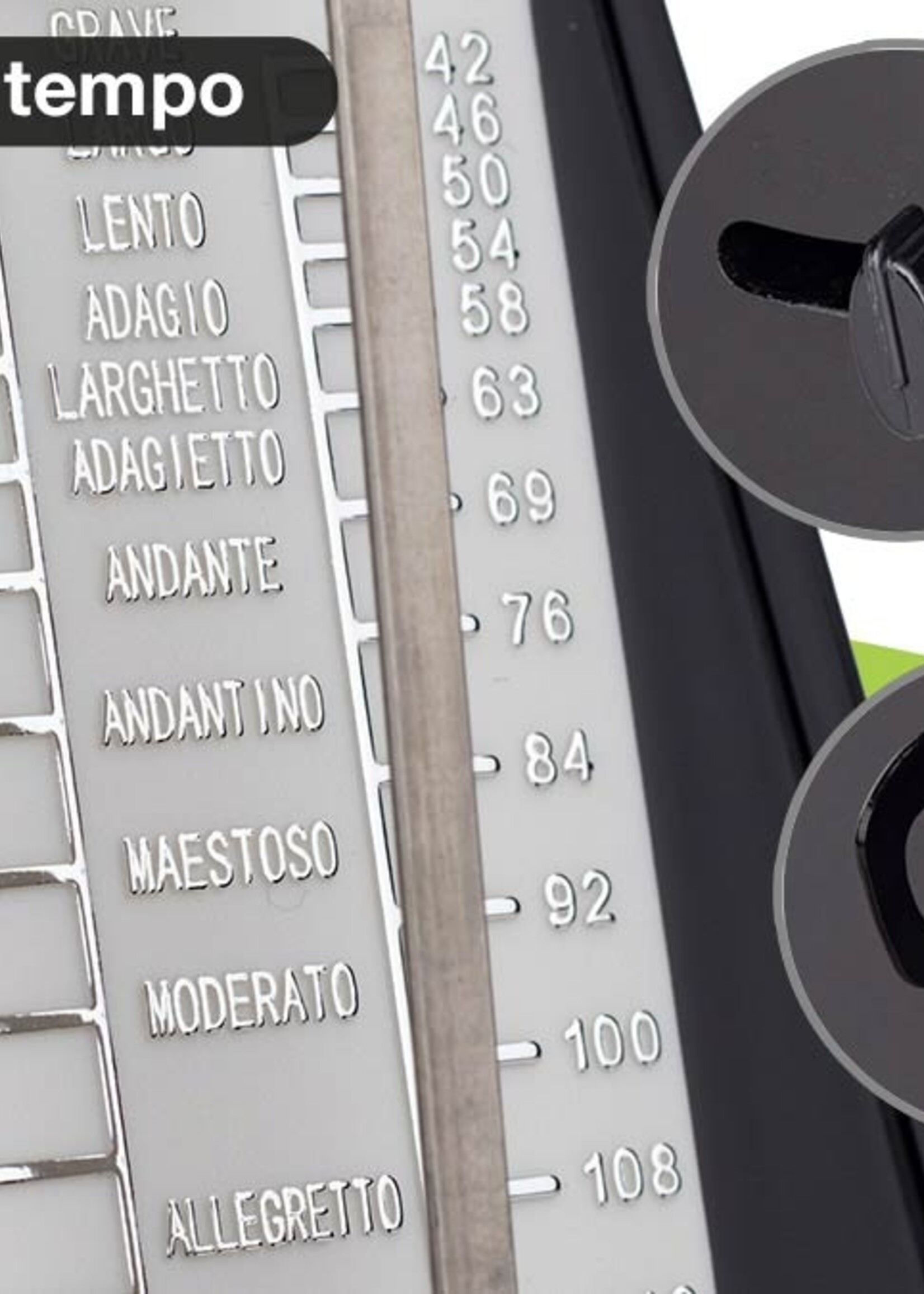 Boston Boston Analoge Metronoom Met Bel Zwart