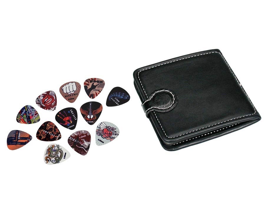 Boston Pick Wallet Zwart voor 12 plectrums