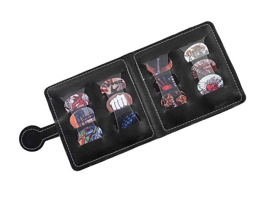 Boston Pick Wallet Zwart voor 12 plectrums