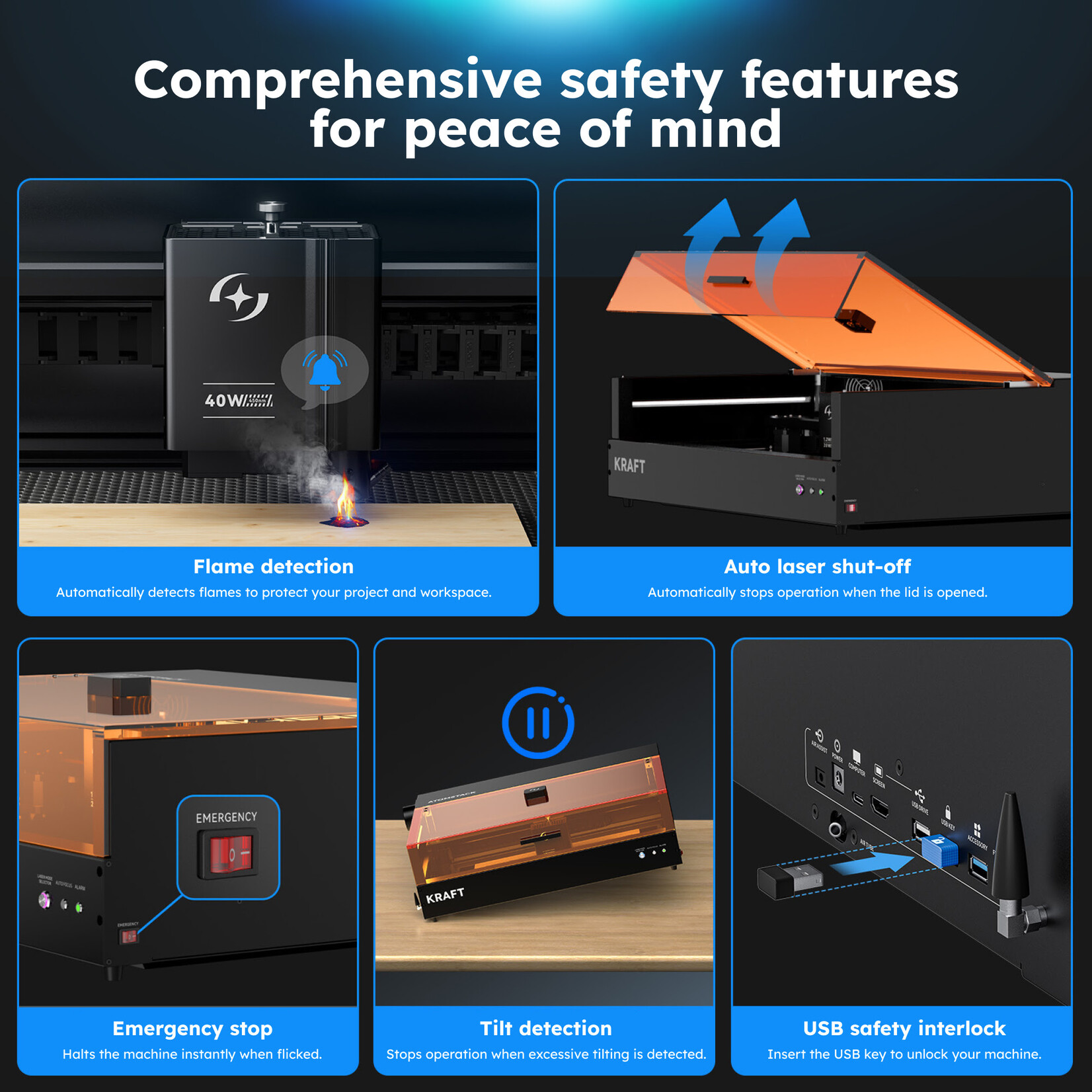 AtomStack Kraft 40 W Diode Laser Cutter