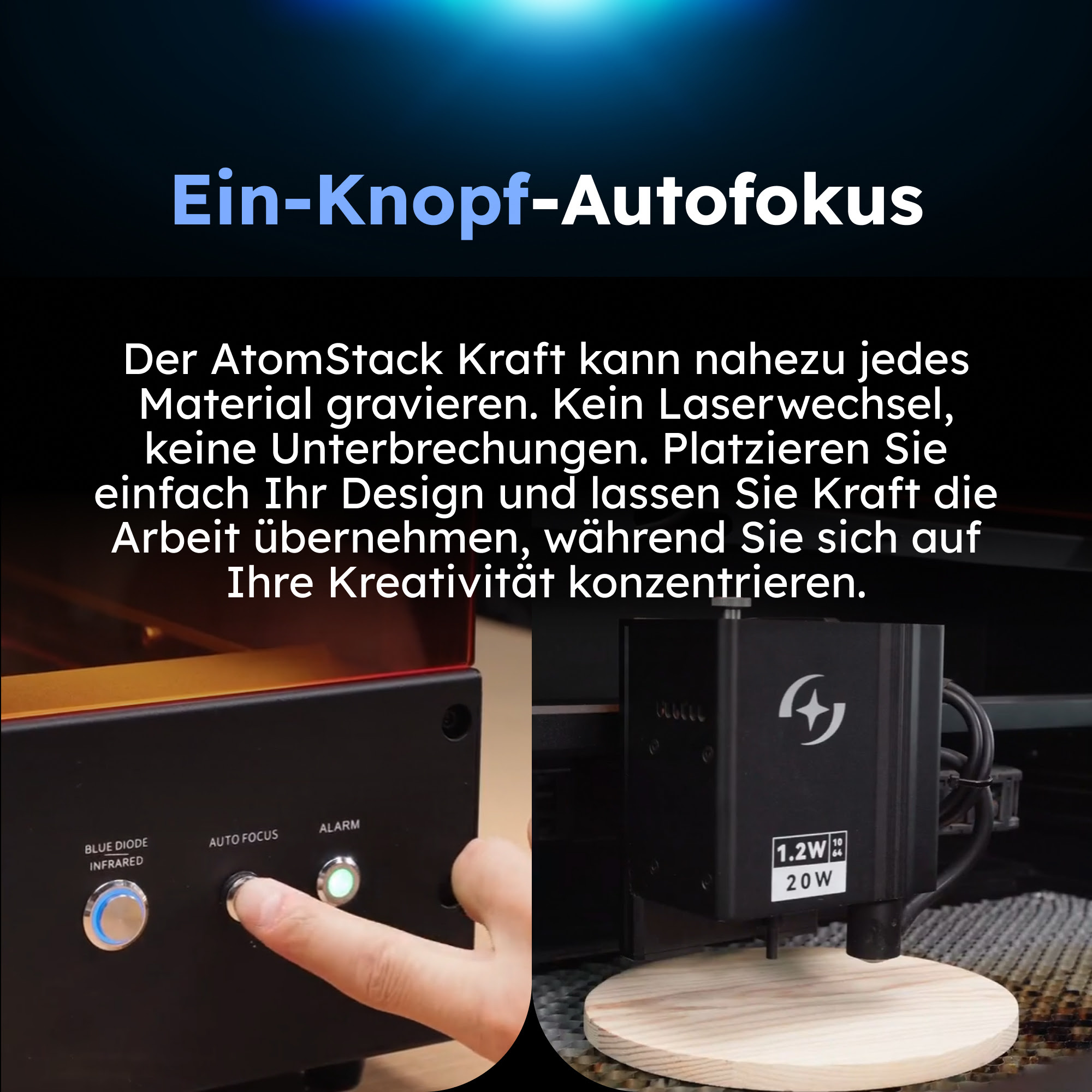 AtomStack Kraft Doppel-Laserschneider